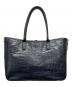 LONGCHAMP (ロンシャン) クロコ 型押し トートバッグ ブラック：8000円