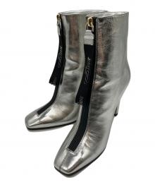 JIMMY CHOO（ジミーチュウ）の古着「ショートブーツ」｜シルバー