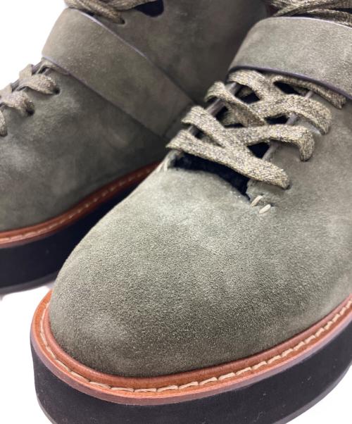 COACH（コーチ）COACH (コーチ) ムートン レースアップブーツ オリーブ サイズ:38.5の古着・服飾アイテム