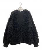 ESTNATIONエストネーション）の古着「厚手カーディガン」｜ブラック