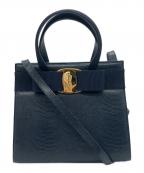 Salvatore Ferragamoサルヴァトーレ フェラガモ）の古着「ハンドバッグ」｜ネイビー