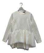 TSURU by MARIKO OIKAWAツルバイマリコオイカワ）の古着「チュールペプラムトップス」｜アイボリー