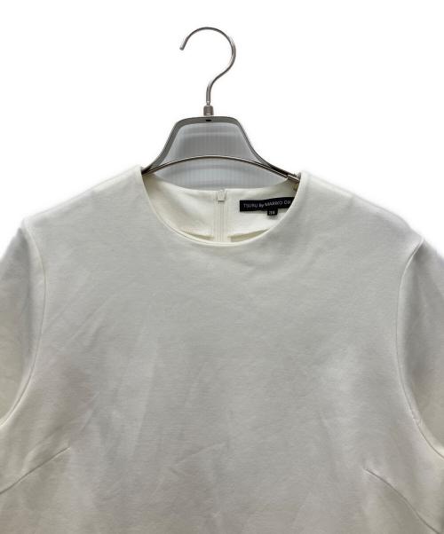 TSURU by MARIKO OIKAWA（ツルバイマリコオイカワ）TSURU by MARIKO OIKAWA (ツルバイマリコオイカワ) チュールペプラムトップス アイボリー サイズ:36の古着・服飾アイテム