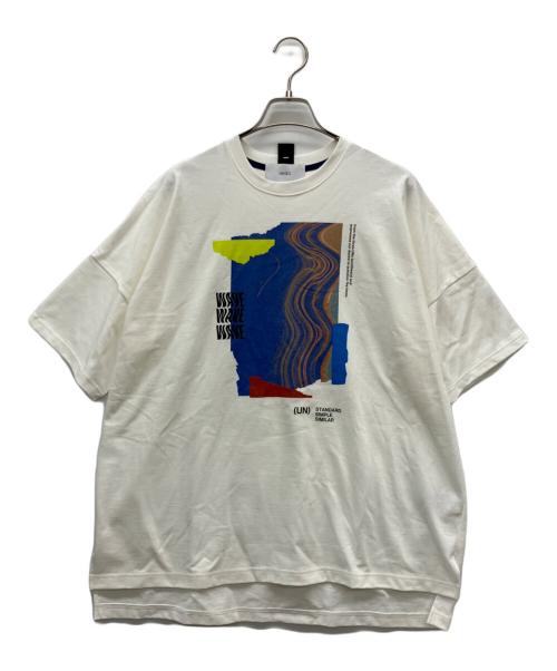 UN3D.（アンスリード）UN3D. (アンスリード) ABSTRACT WAVE T ホワイト サイズ:44の古着・服飾アイテム