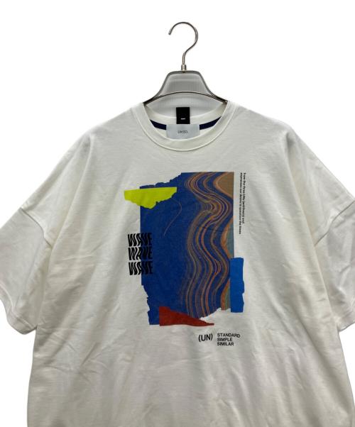 UN3D.（アンスリード）UN3D. (アンスリード) ABSTRACT WAVE T ホワイト サイズ:44の古着・服飾アイテム