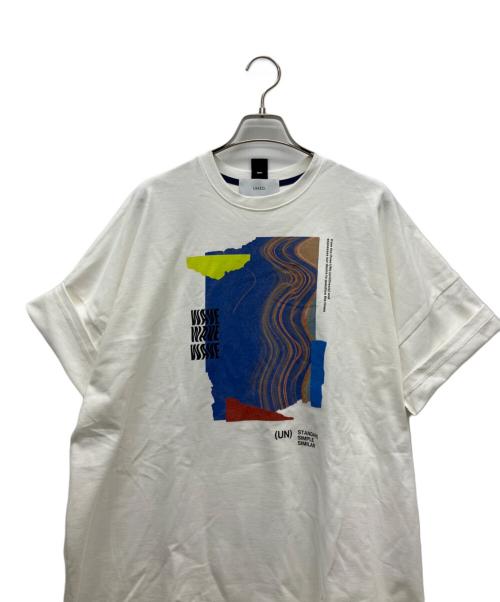 UN3D.（アンスリード）UN3D. (アンスリード) ABSTRACT WAVE T ホワイト サイズ:44の古着・服飾アイテム