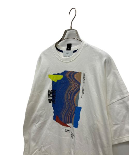 UN3D.（アンスリード）UN3D. (アンスリード) ABSTRACT WAVE T ホワイト サイズ:44の古着・服飾アイテム