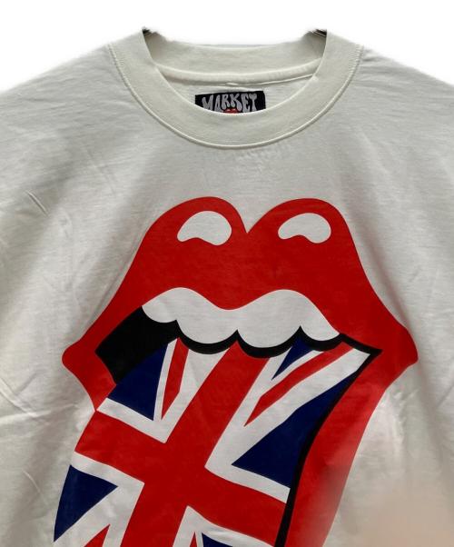 Market rolling stones（ローリングストーンズ）Market rolling stones (ローリングストーンズ) 長袖カットソー ホワイト サイズ:XLの古着・服飾アイテム