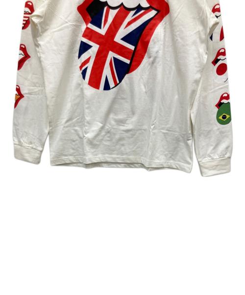 Market rolling stones（ローリングストーンズ）Market rolling stones (ローリングストーンズ) 長袖カットソー ホワイト サイズ:XLの古着・服飾アイテム