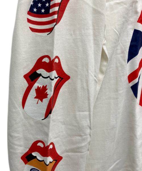 Market rolling stones（ローリングストーンズ）Market rolling stones (ローリングストーンズ) 長袖カットソー ホワイト サイズ:XLの古着・服飾アイテム