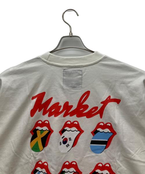 Market rolling stones（ローリングストーンズ）Market rolling stones (ローリングストーンズ) 長袖カットソー ホワイト サイズ:XLの古着・服飾アイテム