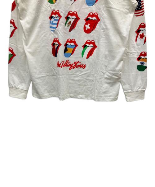 Market rolling stones（ローリングストーンズ）Market rolling stones (ローリングストーンズ) 長袖カットソー ホワイト サイズ:XLの古着・服飾アイテム