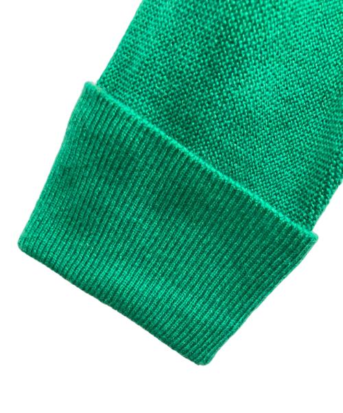 LACOSTE（ラコステ）LACOSTE (ラコステ) プレーンVネックニットカーディガン グリーン サイズ:34の古着・服飾アイテム