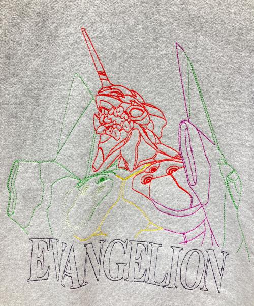 FRUIT OF THE LOOM（フルーツオブザルーム）FRUIT OF THE LOOM (フルーツオブザルーム) evangelion (エヴァンゲリオン) 裏起毛スウェット ライトグレー サイズ:XLの古着・服飾アイテム