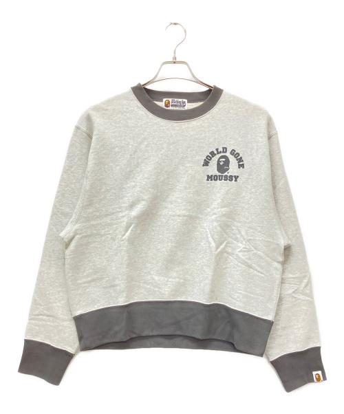 A BATHING APE（アベイシングエイプ）A BATHING APE (アベイシングエイプ) moussy (マウジー) スウェット ライトグレー サイズ:FREEの古着・服飾アイテム