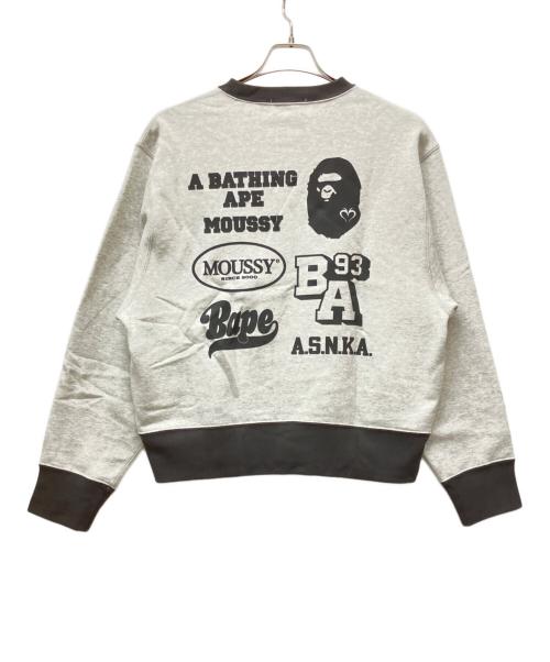 A BATHING APE（アベイシングエイプ）A BATHING APE (アベイシングエイプ) moussy (マウジー) スウェット ライトグレー サイズ:FREEの古着・服飾アイテム