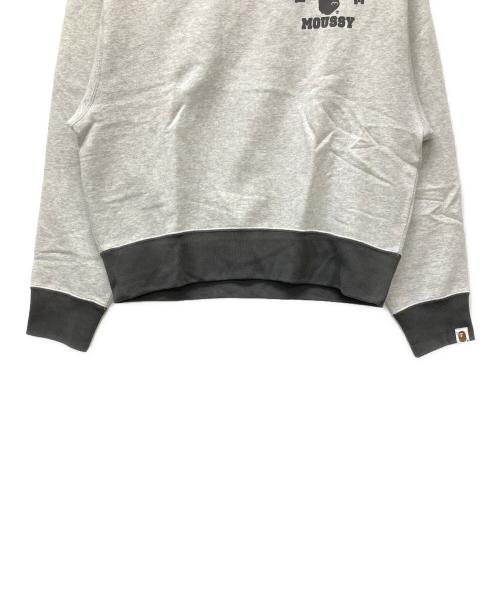 A BATHING APE（アベイシングエイプ）A BATHING APE (アベイシングエイプ) moussy (マウジー) スウェット ライトグレー サイズ:FREEの古着・服飾アイテム