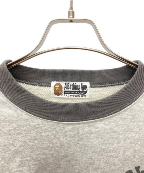 A BATHING APE（アベイシングエイプ）A BATHING APE (アベイシングエイプ) moussy (マウジー) スウェット ライトグレー サイズ:FREEの古着・服飾アイテム