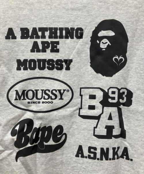 A BATHING APE（アベイシングエイプ）A BATHING APE (アベイシングエイプ) moussy (マウジー) スウェット ライトグレー サイズ:FREEの古着・服飾アイテム