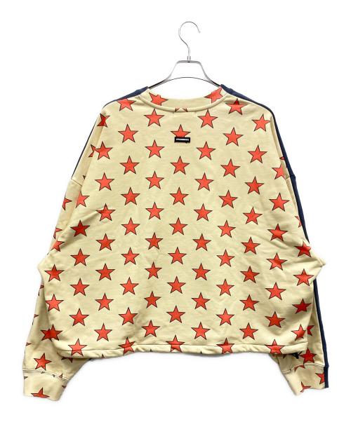 little sunny bite（リトルサニーバイト）little sunny bite (リトルサニーバイト) STRANGER THINGS (ストレンジャーシングス) スウェット グレー×イエロー サイズ:Mの古着・服飾アイテム