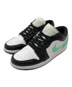 NIKEナイキ）の古着「AIR JORDAN 1LOW」｜ホワイト×ブラック✕ライトグリーン