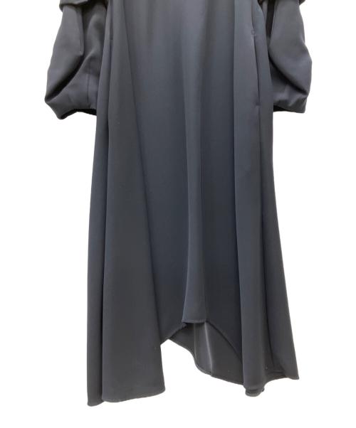 ENFOLD（エンフォルド）ENFOLD (エンフォルド) PEツイル フレア シャツドレス ネイビー サイズ:38の古着・服飾アイテム