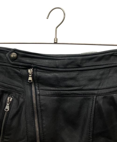 DIESEL Black Gold（ディーゼル ブラック ゴールド）DIESEL Black Gold (ディーゼル ブラック ゴールド) レザースカート ブラック サイズ:38の古着・服飾アイテム