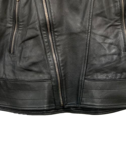 DIESEL Black Gold（ディーゼル ブラック ゴールド）DIESEL Black Gold (ディーゼル ブラック ゴールド) レザースカート ブラック サイズ:38の古着・服飾アイテム