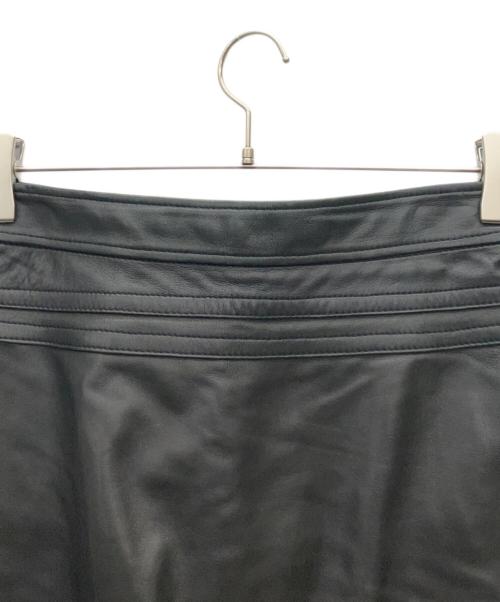 DIESEL Black Gold（ディーゼル ブラック ゴールド）DIESEL Black Gold (ディーゼル ブラック ゴールド) レザースカート ブラック サイズ:38の古着・服飾アイテム