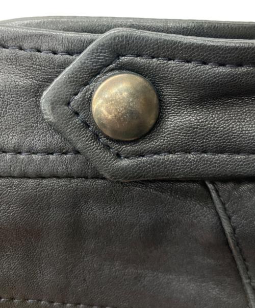 DIESEL Black Gold（ディーゼル ブラック ゴールド）DIESEL Black Gold (ディーゼル ブラック ゴールド) レザースカート ブラック サイズ:38の古着・服飾アイテム