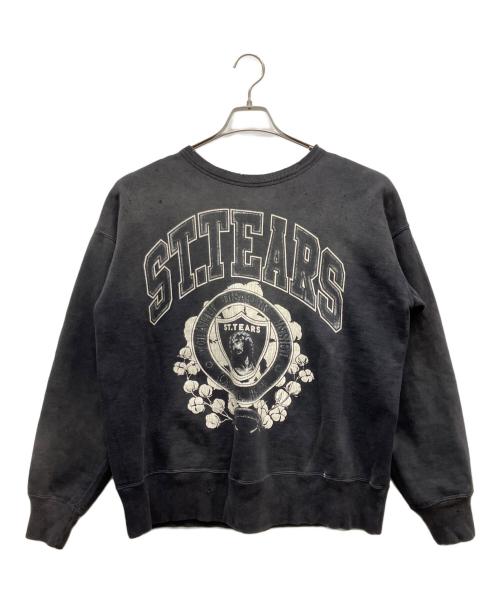 SAINT MICHAEL（セントマイケル）SAINT MICHAEL (セントマイケル) Denim Tears (デニムティアーズ) クルーネックスウェット ブラック サイズ:Mの古着・服飾アイテム
