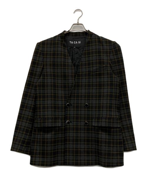 TACASI（タキャシ）TACASI (タキャシ) ダブルセットアップスーツ グレー×イエロー サイズ:46の古着・服飾アイテム