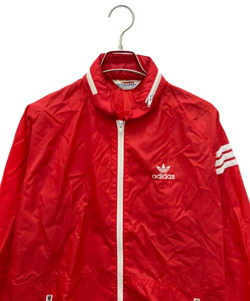 adidas（アディダス）adidas (アディダス) 80s三角タグナイロンジャケット レッド サイズ:Lの古着・服飾アイテム