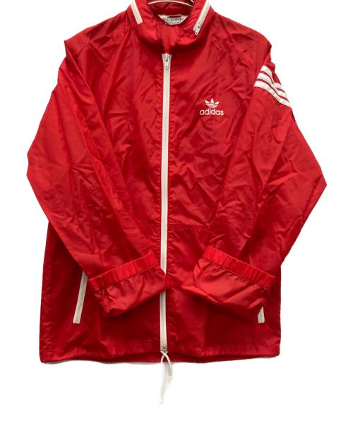 adidas（アディダス）adidas (アディダス) 80s三角タグナイロンジャケット レッド サイズ:Lの古着・服飾アイテム