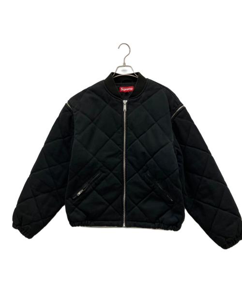 SUPREME（シュプリーム）SUPREME (シュプリーム) Zip-Off Sleeve Quilted Bomber Jacket ブラック サイズ:Mの古着・服飾アイテム