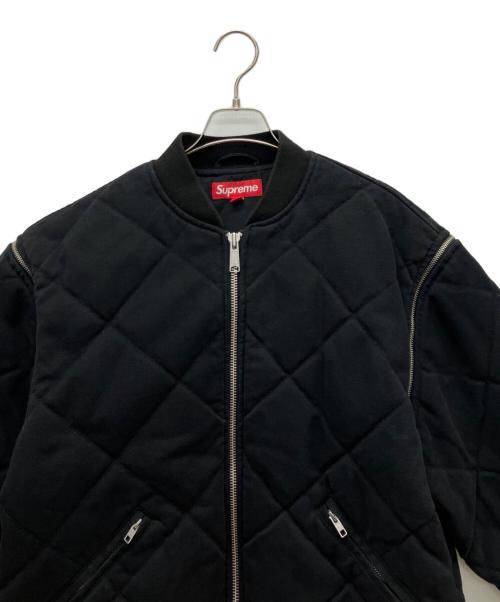 SUPREME（シュプリーム）SUPREME (シュプリーム) Zip-Off Sleeve Quilted Bomber Jacket ブラック サイズ:Mの古着・服飾アイテム