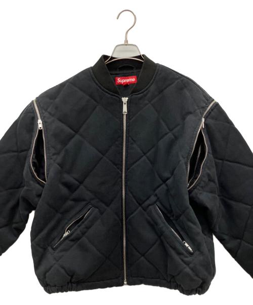 SUPREME（シュプリーム）SUPREME (シュプリーム) Zip-Off Sleeve Quilted Bomber Jacket ブラック サイズ:Mの古着・服飾アイテム