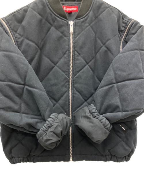 SUPREME（シュプリーム）SUPREME (シュプリーム) Zip-Off Sleeve Quilted Bomber Jacket ブラック サイズ:Mの古着・服飾アイテム