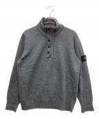 STONE ISLANDストーンアイランド）の古着「ハーフジップボタンニット」｜グレー