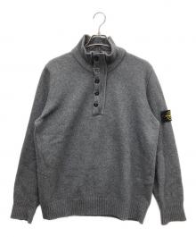 STONE ISLAND（ストーンアイランド）の古着「ハーフジップボタンニット」｜グレー
