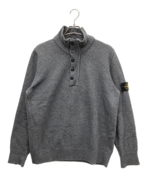 STONE ISLAND（ストーンアイランド）STONE ISLAND (ストーンアイランド) ハーフジップボタンニット グレー サイズ:XXLの古着・服飾アイテム