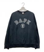 BAPE BY A BATHING APEベイプバイアベイシングエイプ）の古着「裏起毛スウェット」｜ブラック