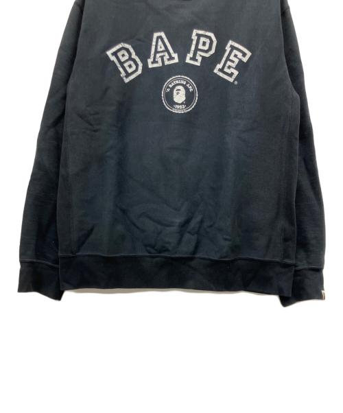 BAPE BY A BATHING APE（ベイプバイアベイシングエイプ）BAPE BY A BATHING APE (ベイプバイアベイシングエイプ) 裏起毛スウェット ブラック サイズ:XLの古着・服飾アイテム