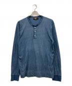 RRLダブルアールエル）の古着「ヘンリーネックカットソー」｜ブルー