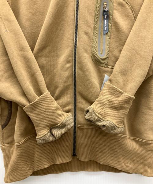 and wander（アンドワンダー）and wander (アンドワンダー) ジップパーカー ベージュ サイズ:sの古着・服飾アイテム