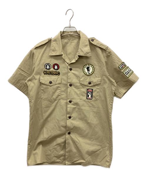 Hysteric Glamour（ヒステリックグラマー）Hysteric Glamour (ヒステリックグラマー) ワッペン付きワークシャツ ベージュ サイズ:不明の古着・服飾アイテム