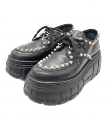 MIU MIU（ミュウミュウ）の古着「スタッズ付厚底スニーカー」｜ブラック