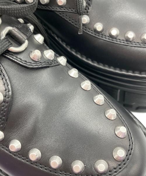 MIU MIU（ミュウミュウ）MIU MIU (ミュウミュウ) スタッズ付厚底スニーカー ブラック サイズ:38の古着・服飾アイテム