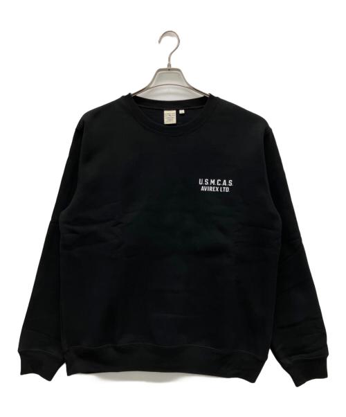 AVIREX（アヴィレックス）AVIREX (アヴィレックス) 裏起毛スウェット ブラック サイズ:XL 未使用品の古着・服飾アイテム