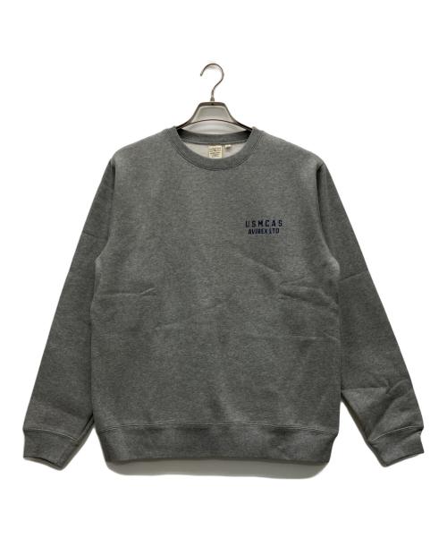 AVIREX（アヴィレックス）AVIREX (アヴィレックス) 裏起毛スウェット ライトグレー サイズ:XL 未使用品の古着・服飾アイテム